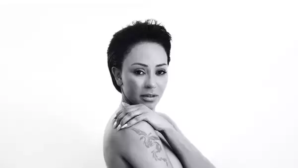 Headshot of Mel B on a white background