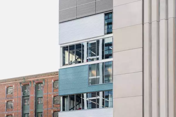 Photo of the Aviva Studios tower exterior