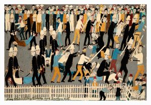 Image of Frog marching rioters, 1909, Broken Hill