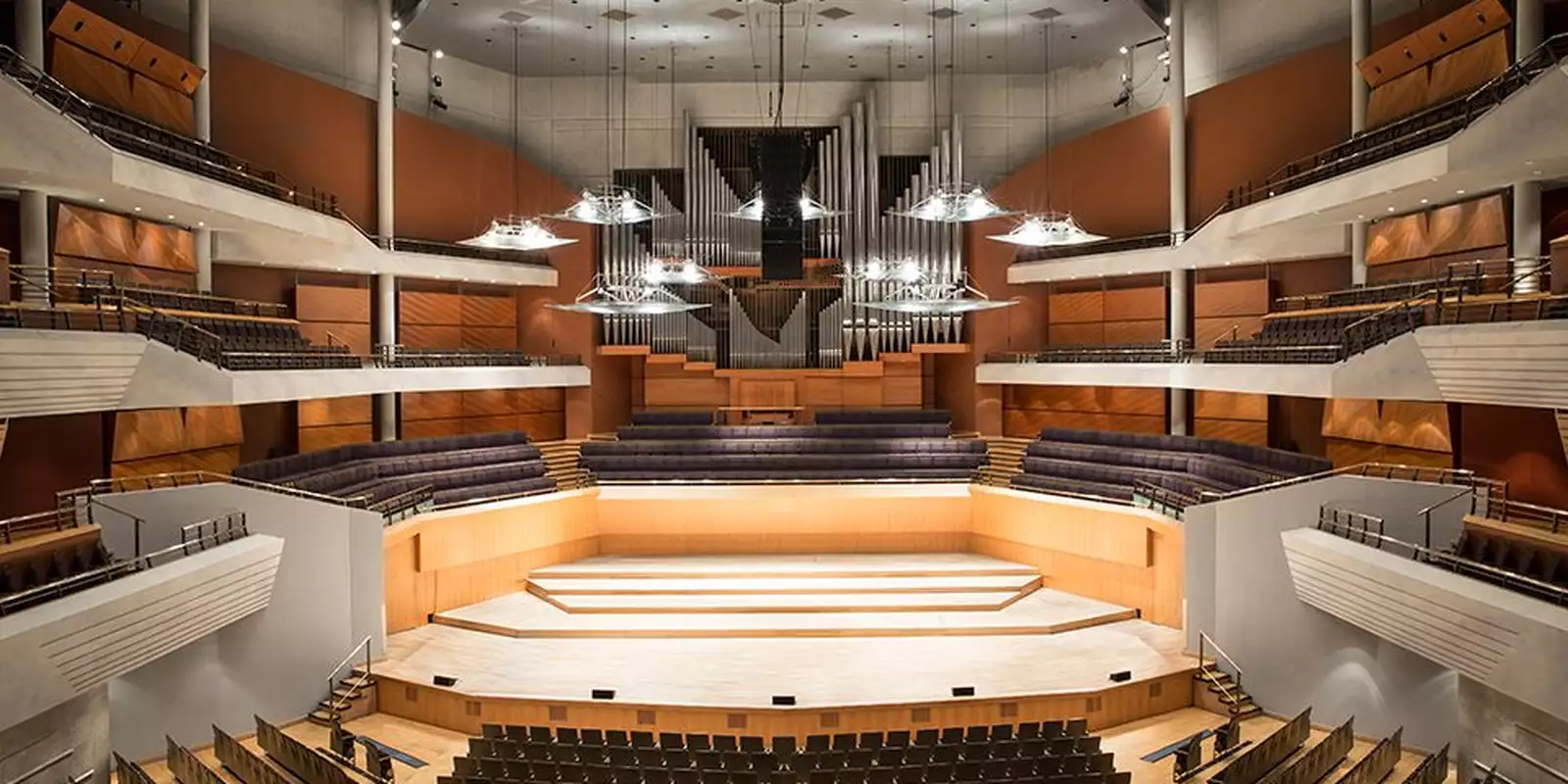 A photograph of The Bridgewater Hall auditorium