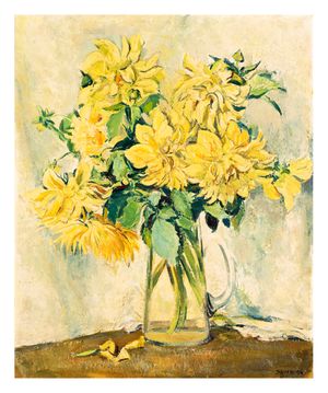 Image of Yellow dahlias