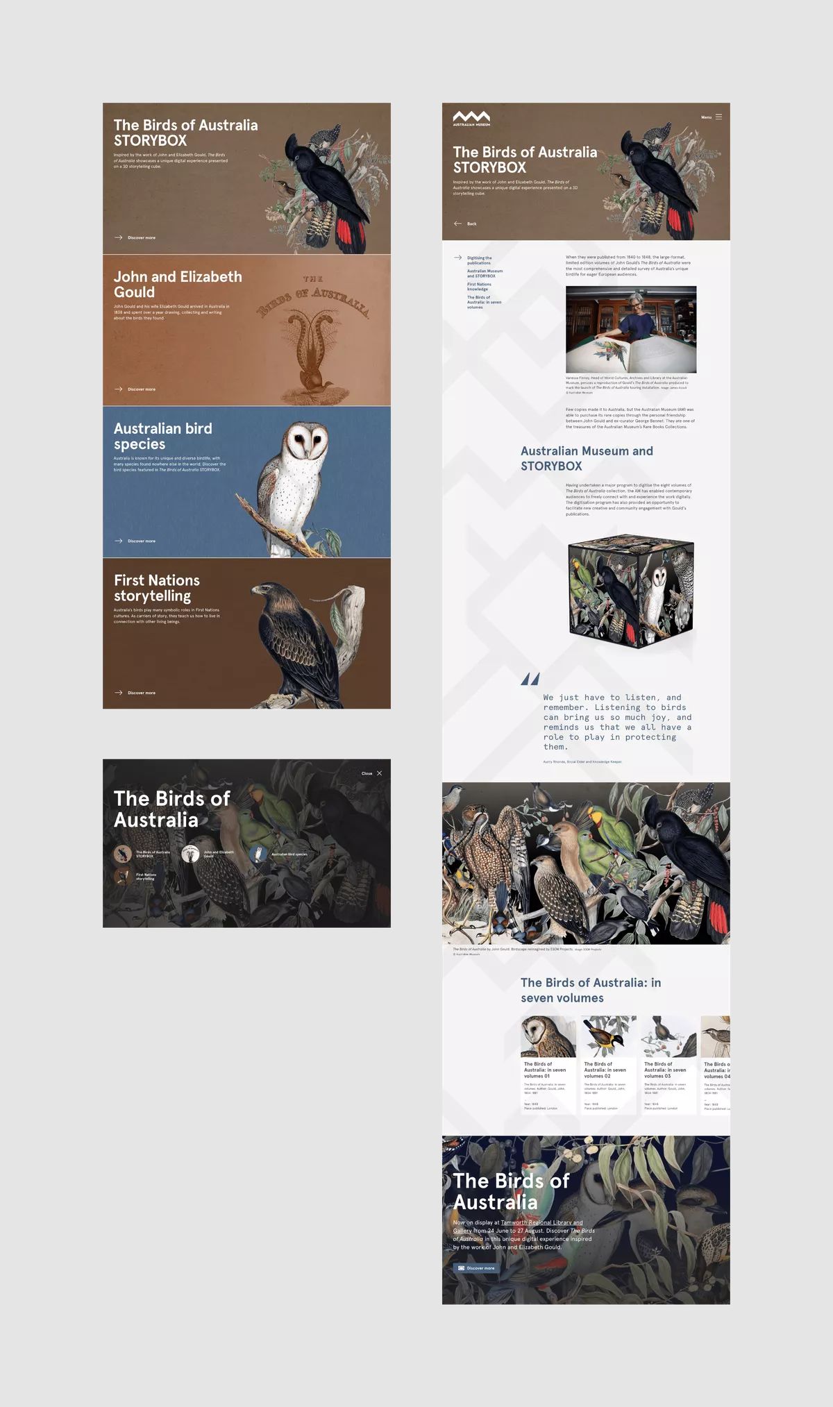 Overview of the Australian Museum Birds of Australia Digital Publication - Desktop version