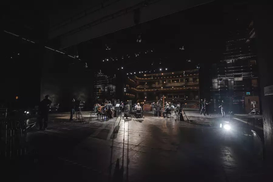 Paraorchestra in an empty large auditorium