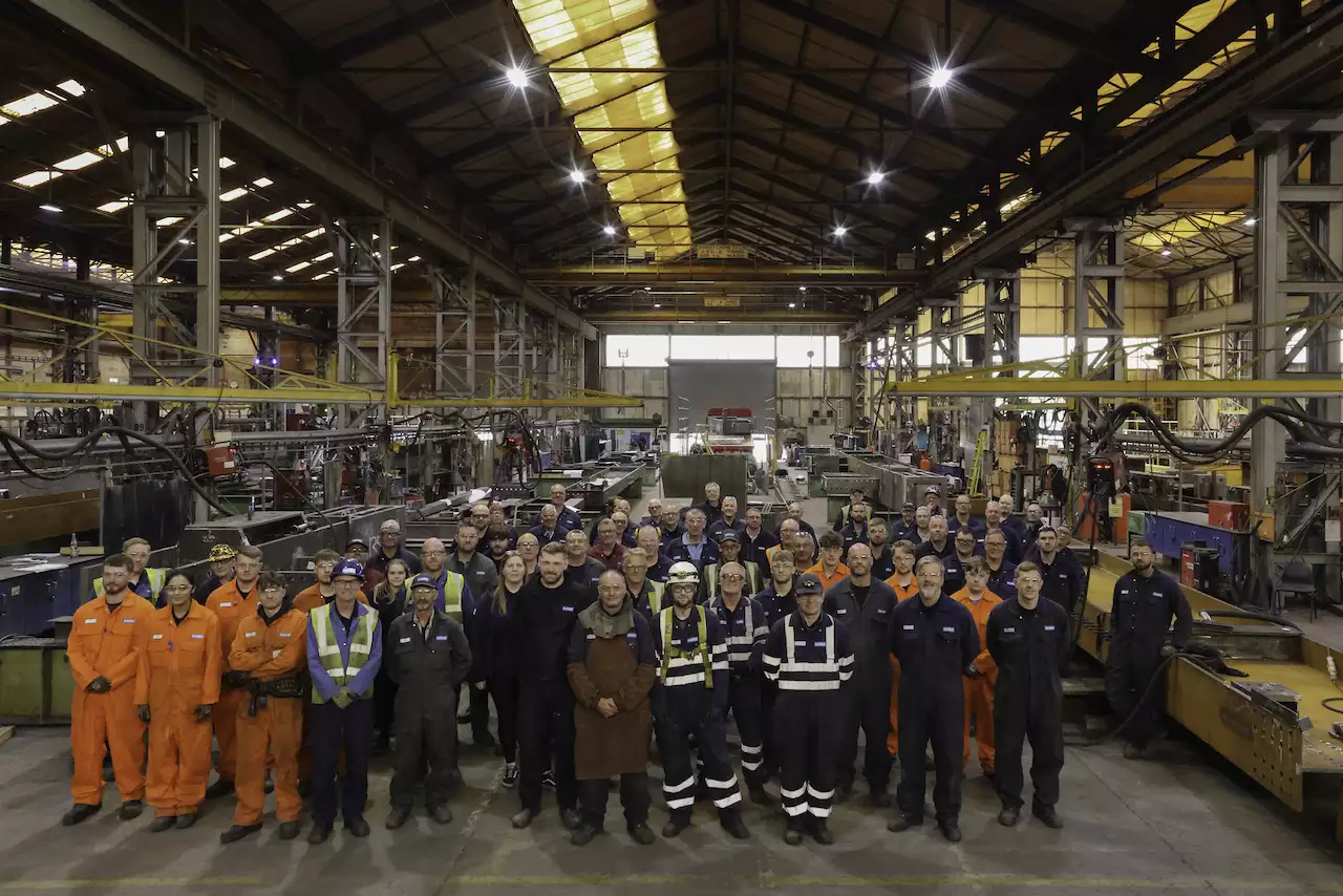 Group photo of workers from William Hare Group
