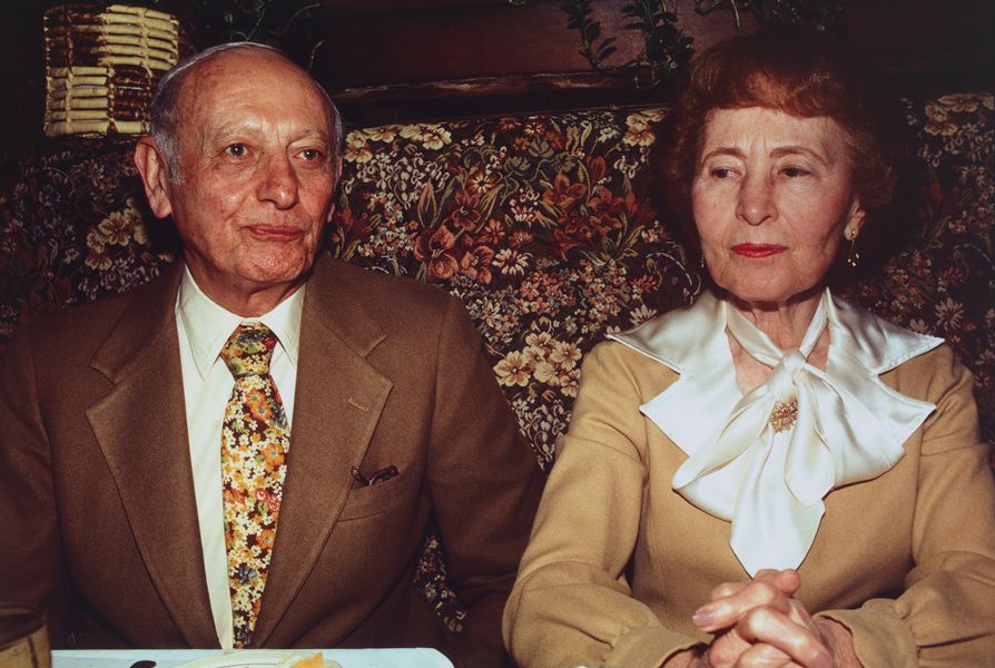 Cibachrome colour photograph of an older white couple