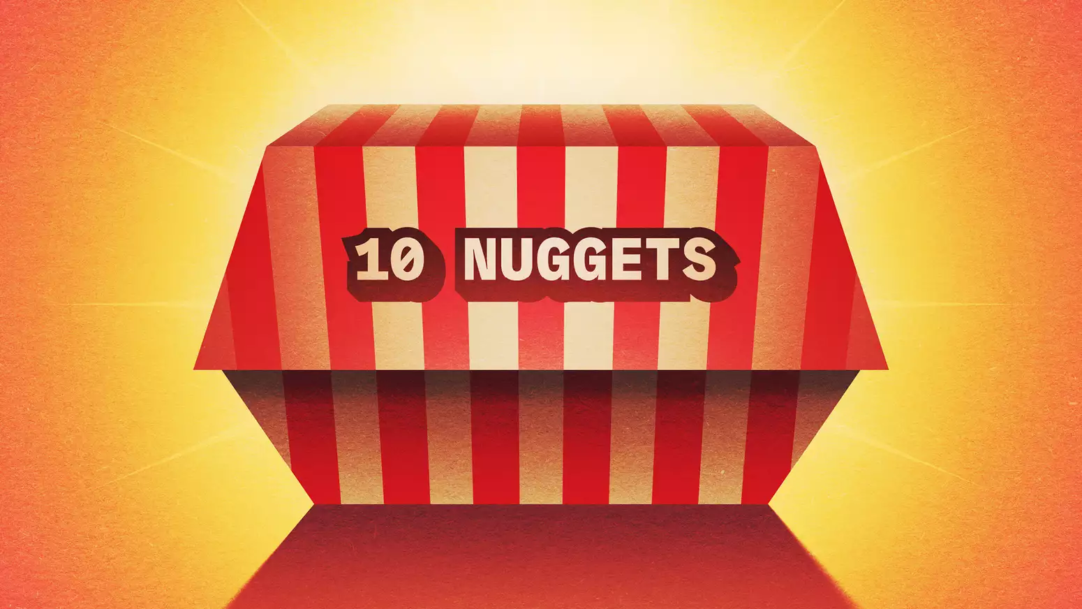 An illustration of a chicken nugget box