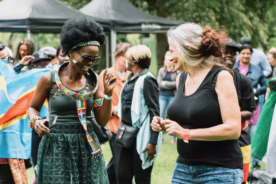 Photo of two people dancing