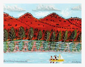 Image of The red blooms of Umberumberka hills