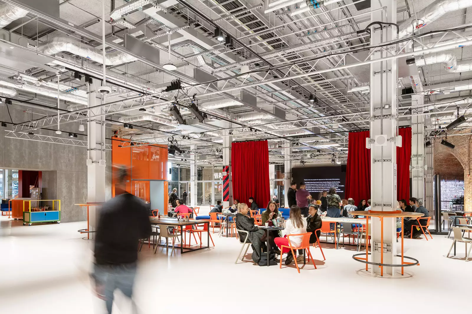 Photo of visitors sat down in the Social