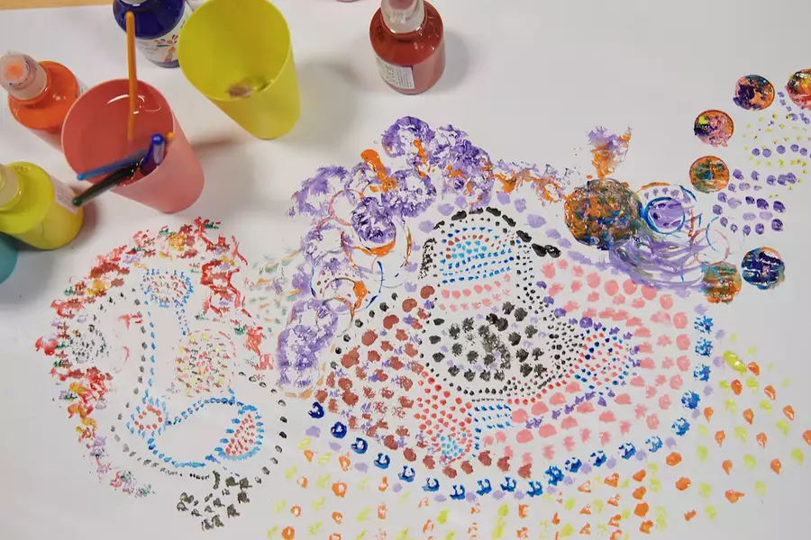 Photo of a colourful artwork