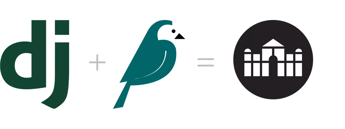 Django, Wagtail and GLAMkit logos
