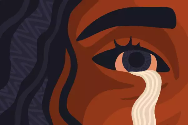 Notes on grief thumbnail of crying lady