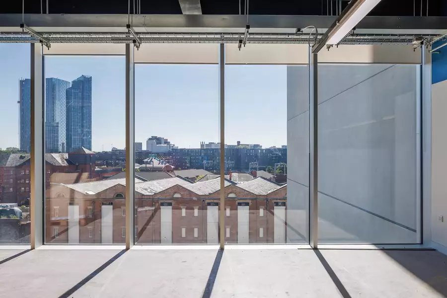 View of Manchester's skyline from Aviva Studios