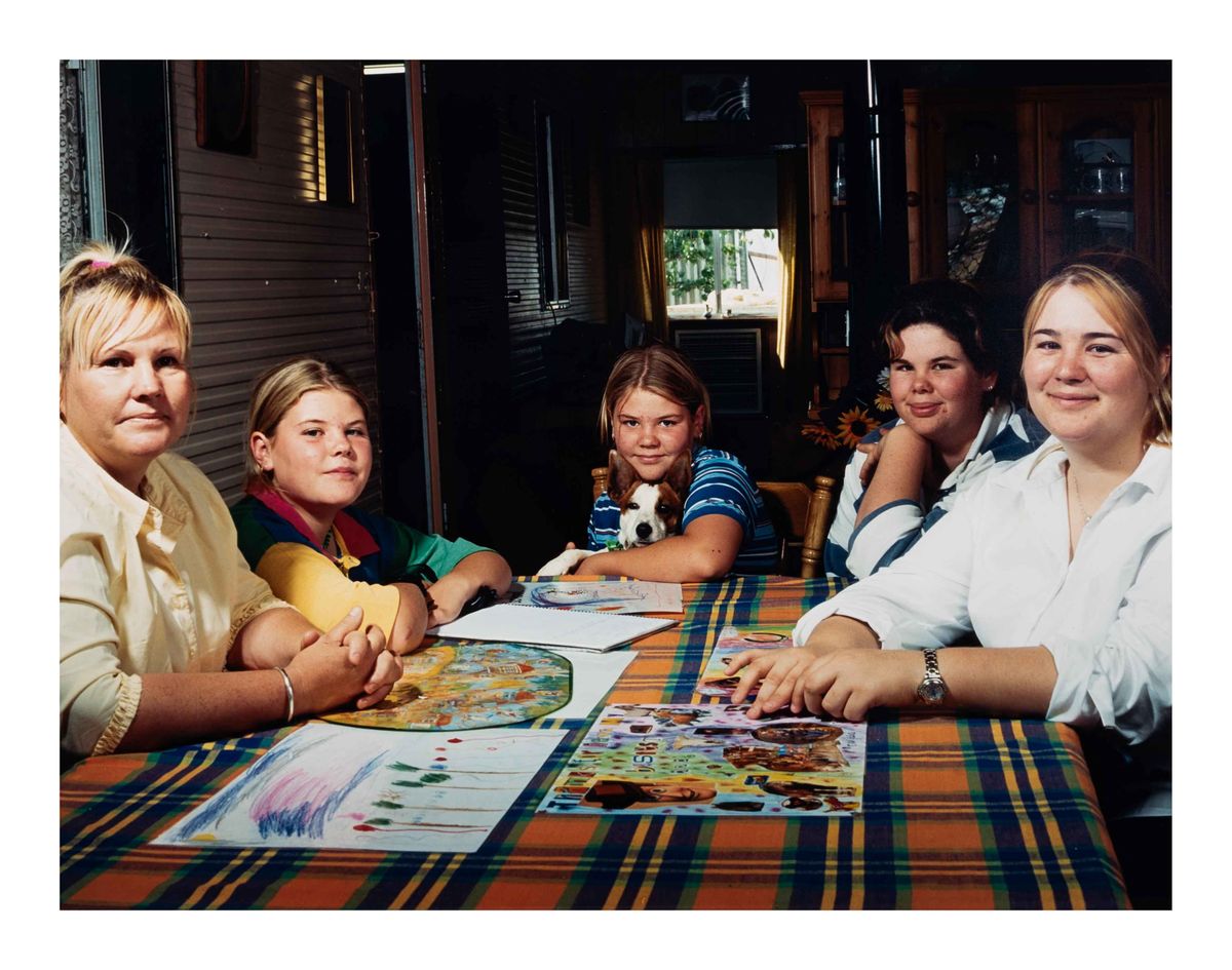 Image of Sonia, Krista, Clarissa and Bonita Tatt; and Karena Crampton, White Cliffs - composition 1