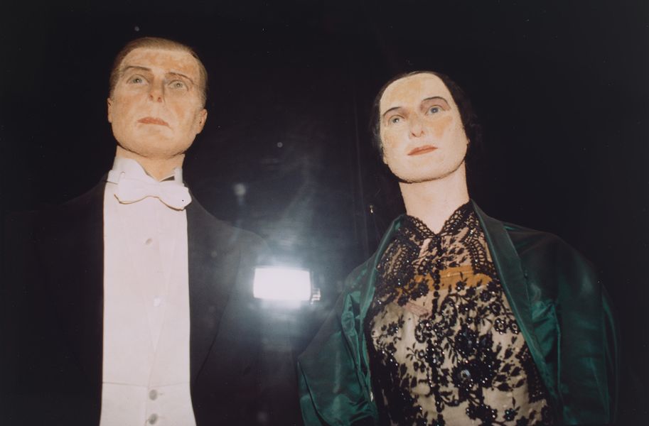Cibachrome colour photograph of wax sculptures of the Duke and Duchess of Windsor