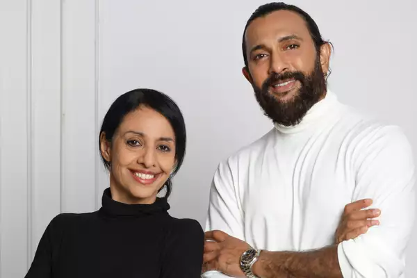Headshot of Mahrukh Dumasia and Terence Lewis smiling