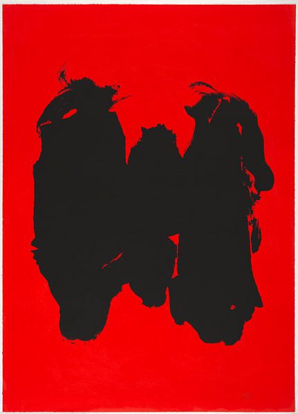 Red and black Robert Motherwell print