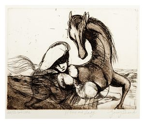 Image of Horse and lady [second state]