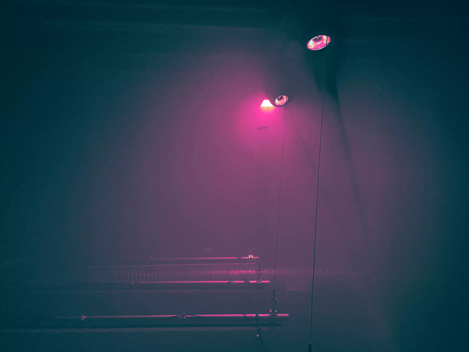 A dimly lit club scene