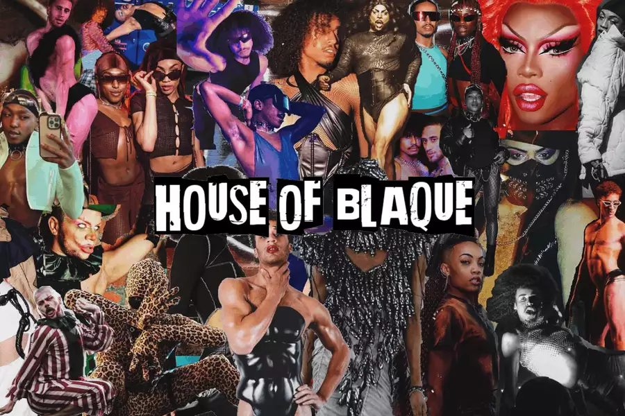 collage of photos from house of blaque, with the words 'house of blaque' in the centre