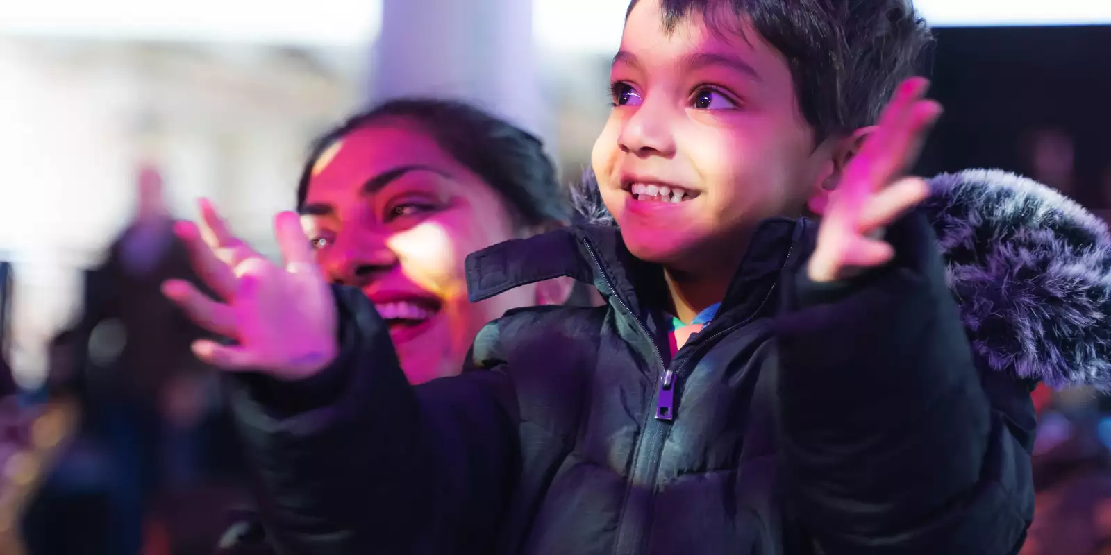 A young child enjoys an activity at Aviva Studios