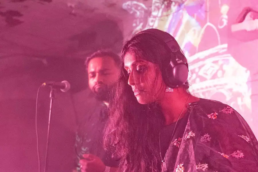 Vindya during a DJ set
