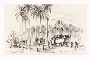 Image of Native work gangs, Milne Bay
