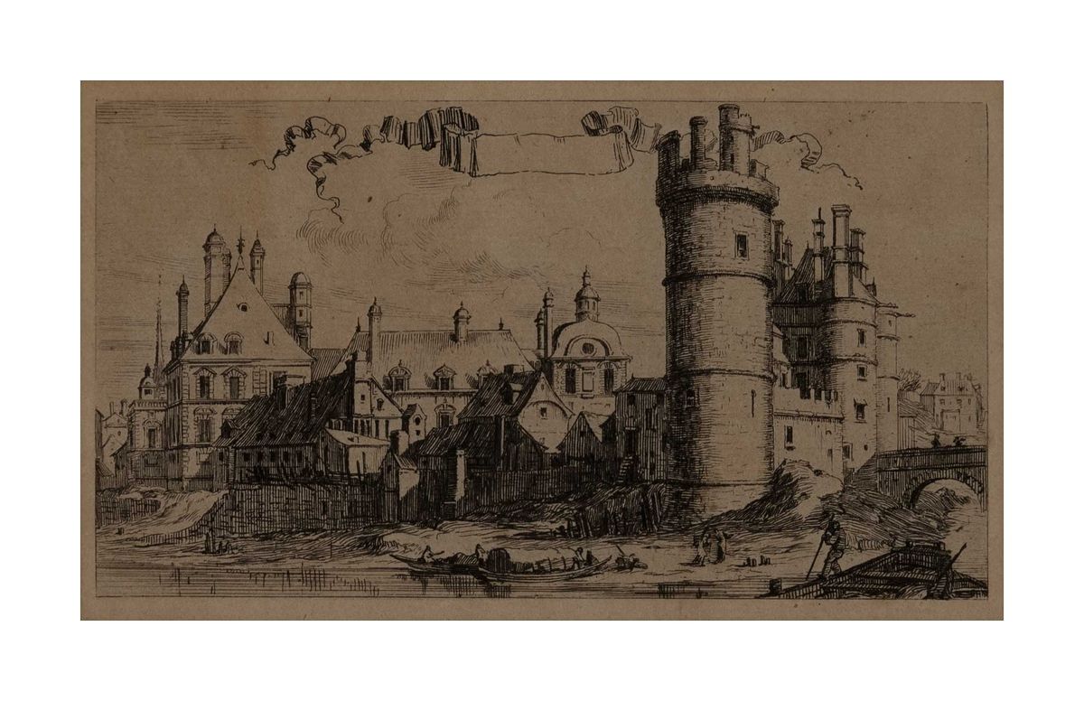 Image of Riverbank in French medieval town