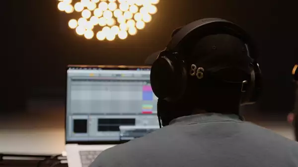 Free Your Mind composer and co-creator Michael 'Mikey J' Asante at the mixing desk